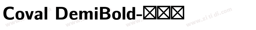 Coval DemiBold字体转换